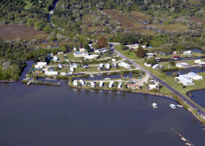 Aerial view of the Mosquito Lagoon RV Park & Fish Camp